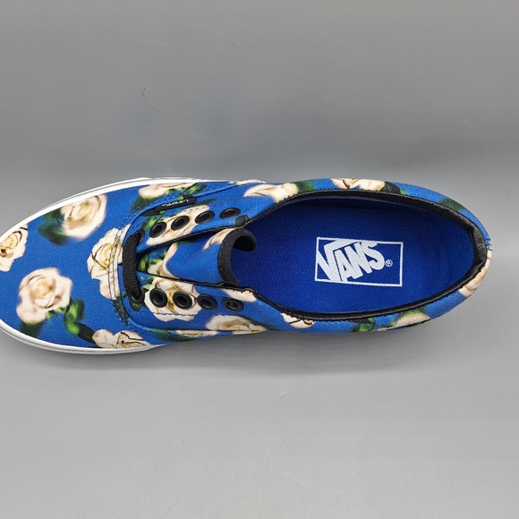 New Vans Era Romantic Floral Lapis Blue and White Flower Women's Size 8 - Picture 7 of 9